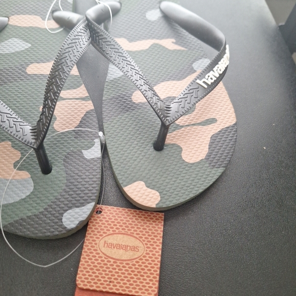 havaianas Men's Top Camo Flip Flop Sandal, Olive Green, US 9-10 - Picture 4 of 6